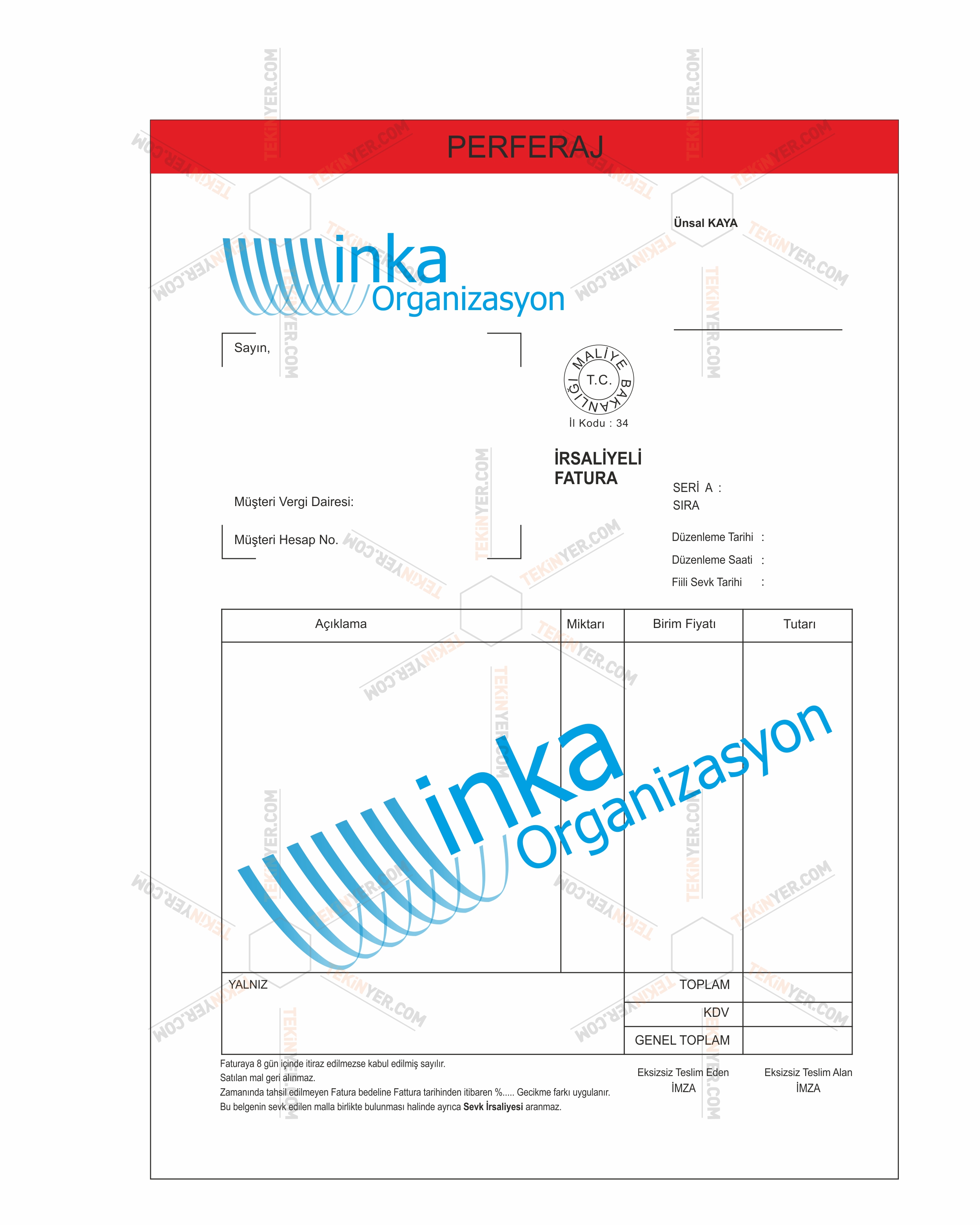 Fatura Kartvizit Tasarımı / Çeşitleri / Örnekleri / Baskısı / Fiyatları / Siparişi title=