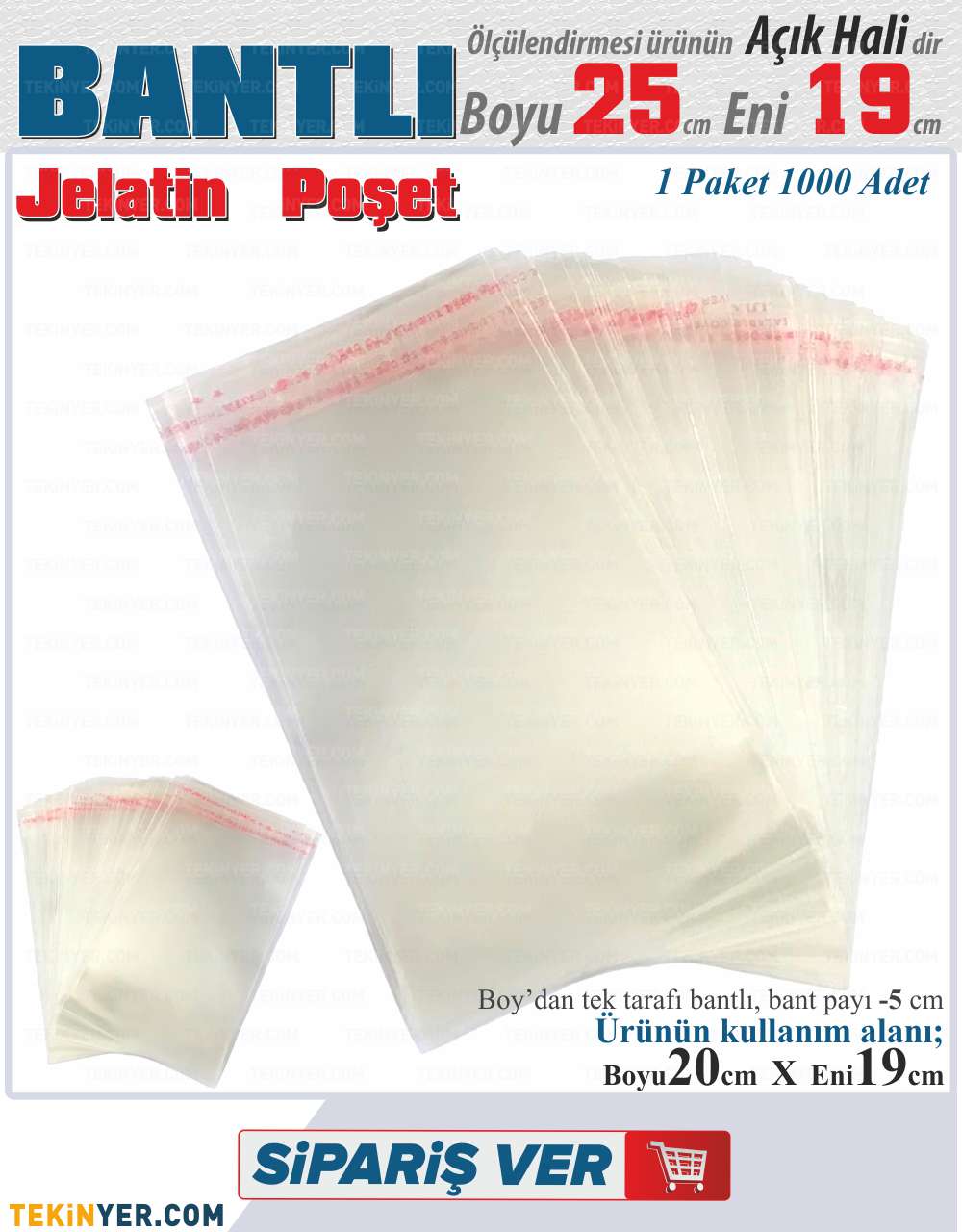 19x25 Bantlı Jelatin