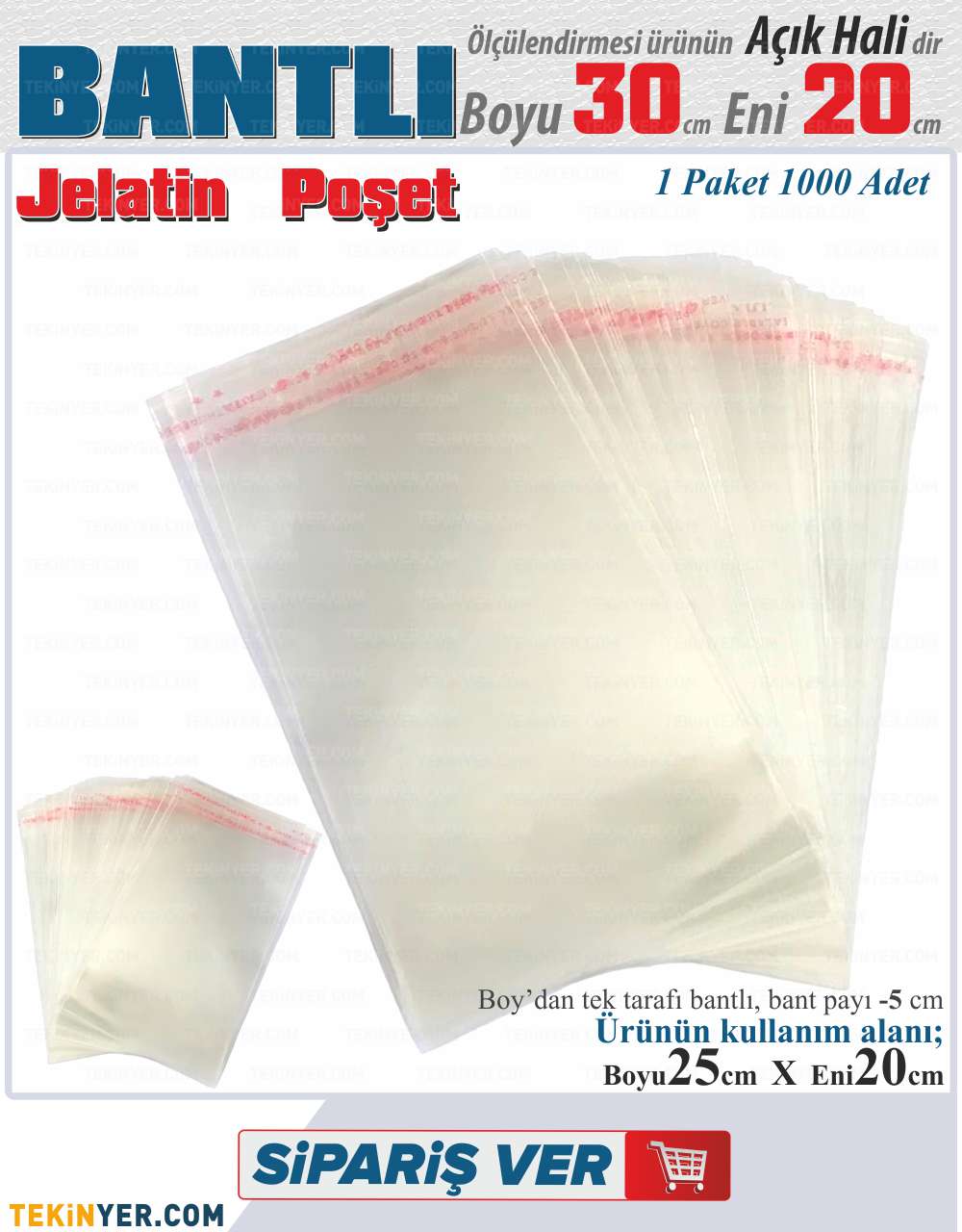 20x30 Bantlı Jelatin