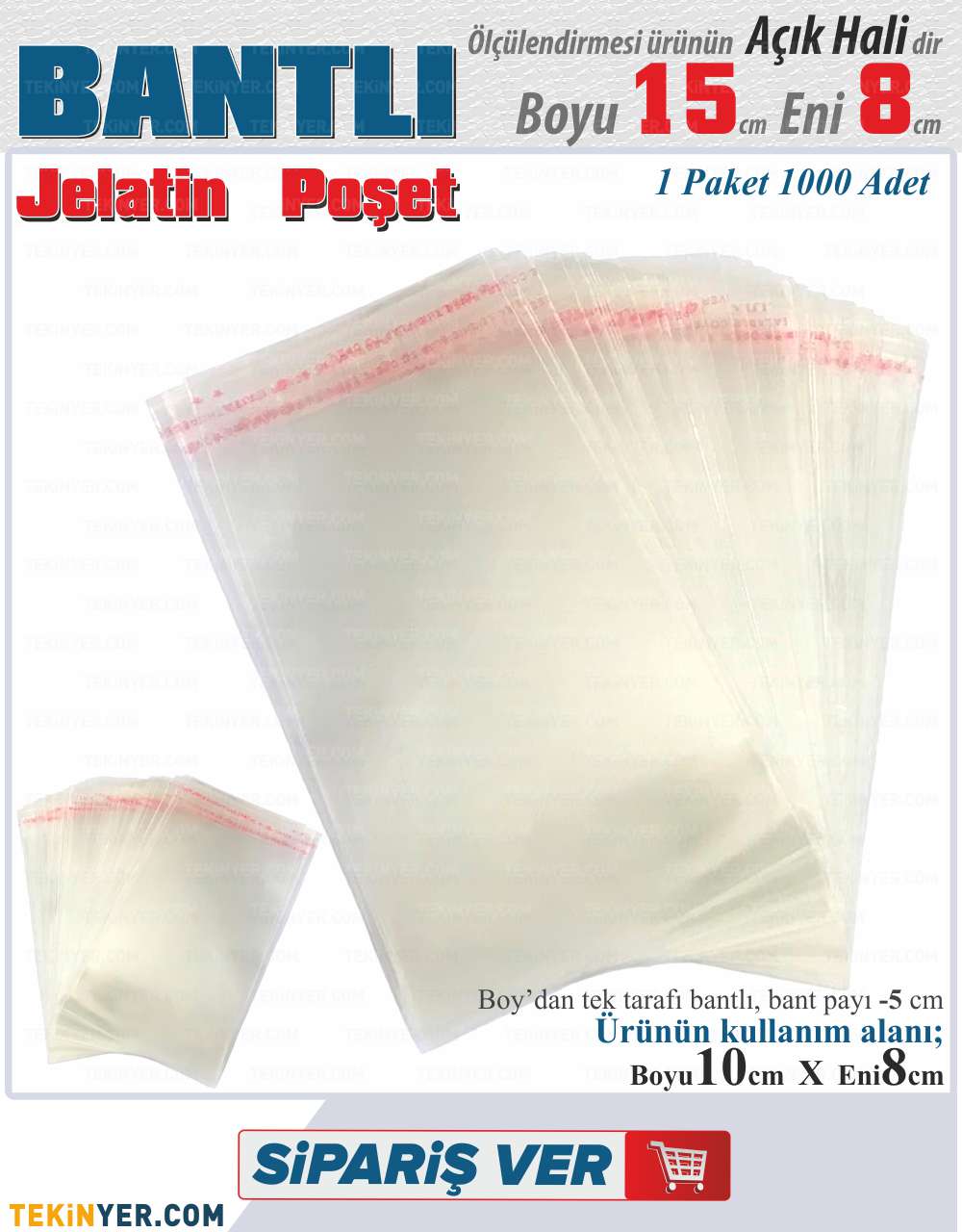 8x15 Bantlı Jelatin